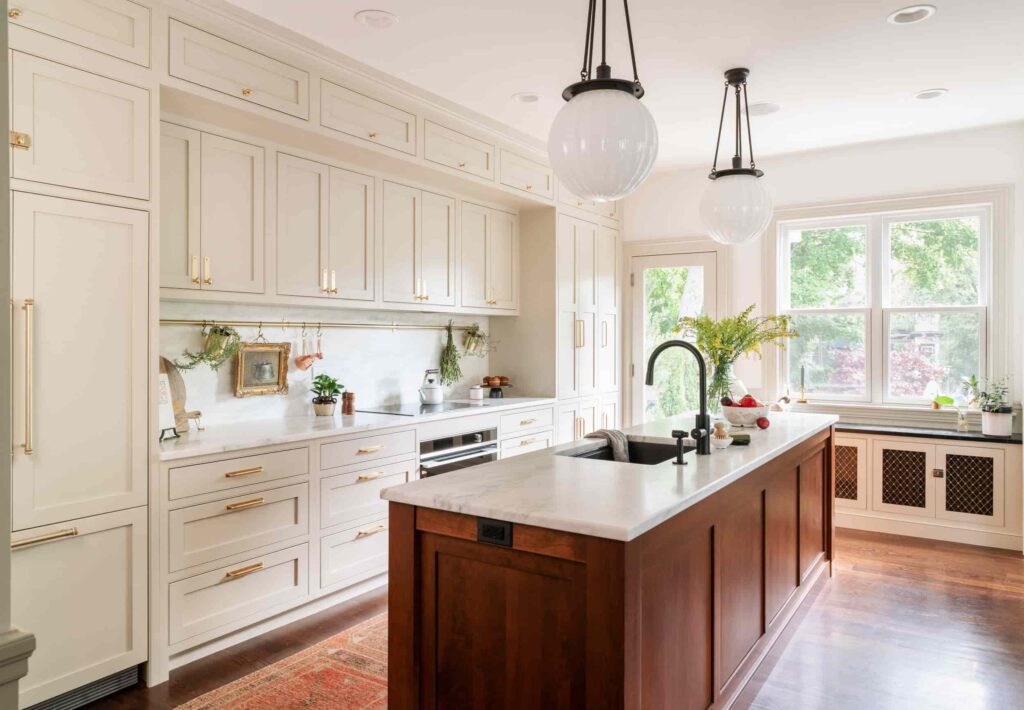 Victorian kitchen design white cabinet