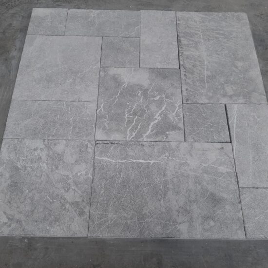 Dark Grey venato Carrara sanblasted french pattern