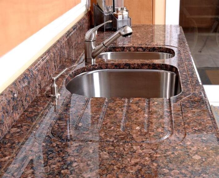 Brown granite kitchen countertops