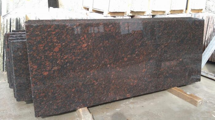 Slab tan brown granite