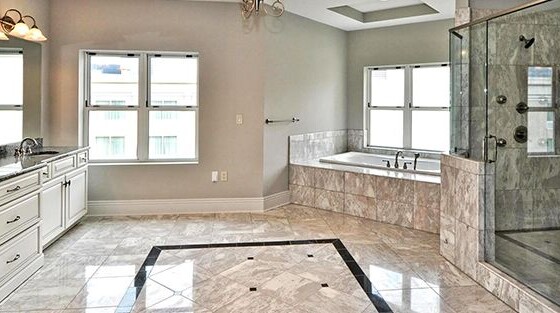 granite flooring in the bathroom