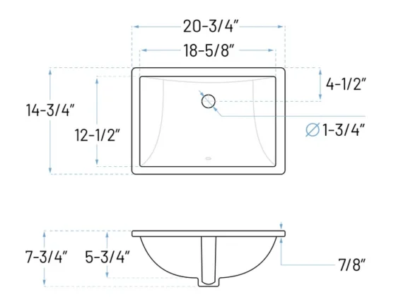 MUVCS-1218-N-R-Tech-Drawing sink