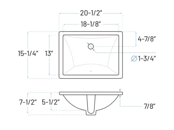 MUVCS-1318-R-Tech-Drawing sink