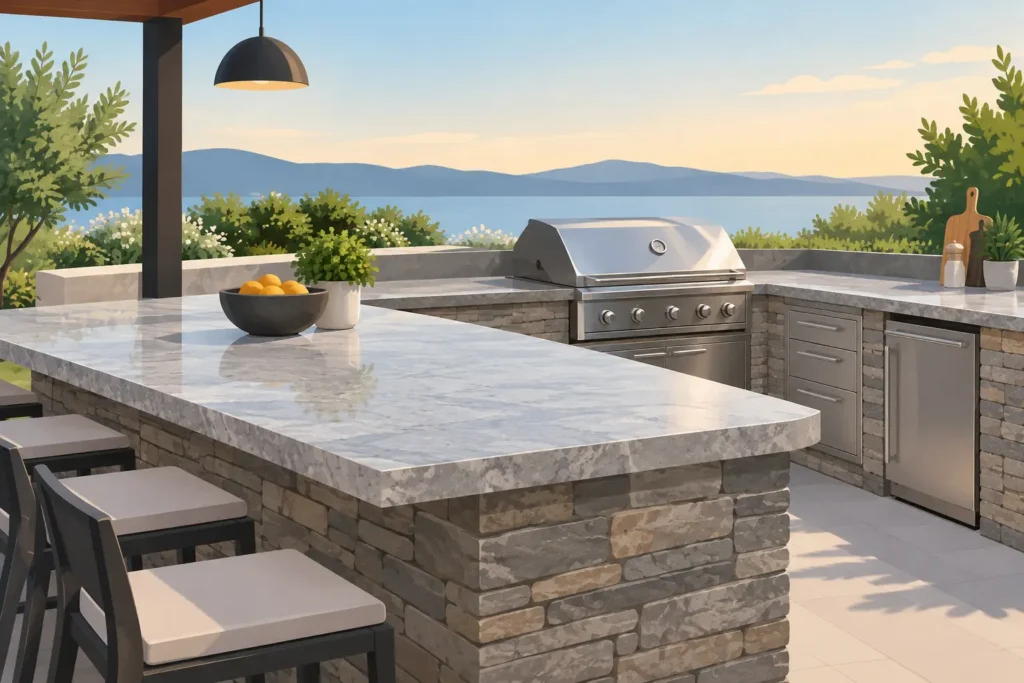 Outdoor Kitchen Stone Countertops That Last